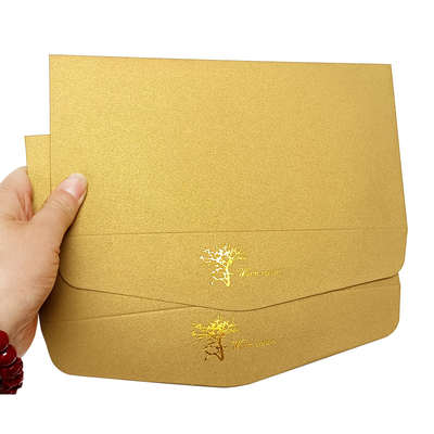 Paketleme Postası için Mini Kraft Kağıt Zarfları Altın Yazdırma