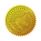 Ödüller için Özel Altın Metalik Paket Gofret Mühür Etiketleri Tırtıklı Kenar