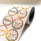 OEM Kendinden Yapışkanlı Folyo Damgalı Etiketler Gül Altın Folyo Logo Çıkartmaları