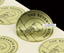 Fırçalanmış 24k Altın Folyo Kalıp Kesim Etiketleri Ambalaj Özel Logosu için Etiket Baskısı