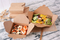 Gıda Sınıfı Tek Kullanımlık Kraft Kağıt Kutu Karton Tepsiler Ambalaj