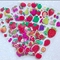 Suya Dayanıklı Öpücük Kesim Etiketleri Yazdırma Sevimli Çilek Meyve Ambalaj Etiketi