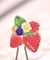 Suya Dayanıklı Öpücük Kesim Etiketleri Yazdırma Sevimli Çilek Meyve Ambalaj Etiketi