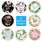 OEM Polyester Çiçek Düğün Teşekkür Ederim Etiketler Gelin Duş Hediye Etiketi