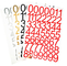 Kendinden Yapışkanlı Peel Off PVC Etiket Etiketi Arapça Numarası Geçici Etiketler