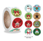 Kart Hediye Zarf Kutusu için Kişiselleştirilmiş Yuvarlak Merry Christmas PVC Etiket Etiket Etiketleri