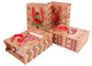 Noel Arifesi Hediye Paket Servisi için Baskılı CCNB Noel Kağıt Torbalar