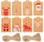 CMYK Asılı Çikolata Hediye Etiketi PVC Noel Kurabiye Etiketleri Pasta Tatlı Paketleme için
